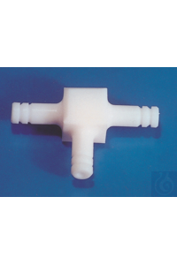 PTFE verbinder, T-type, met slangeneinden, aansluiting Ø 8 mm, boring 3 PTFE verbinder, T-type,...